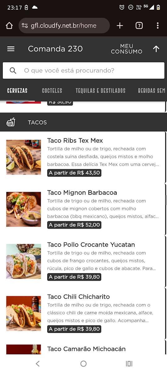 Menu Restaurante Guacamole Cocina Mexicana - Floripa-1